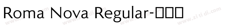 Roma Nova Regular字体转换
